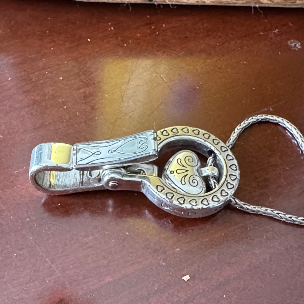 Ornate Silver Key Pendant Necklace